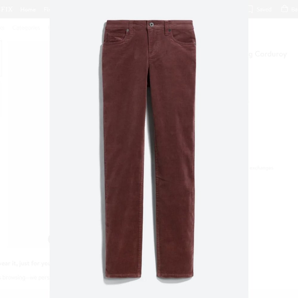 Edyson, Windsor Straight Leg Corduroy, size 10, Dark Purple, NWT